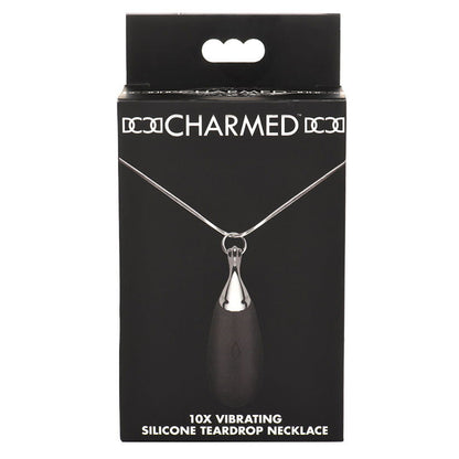 Charmed Vibrating Silicone Teardrop Necklace_Flow + Glow